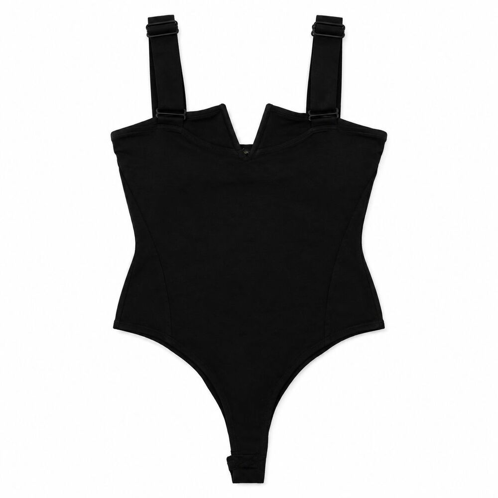 Shinestar Women’s Bodysuit Black Size Small Fitted Stretch Top
